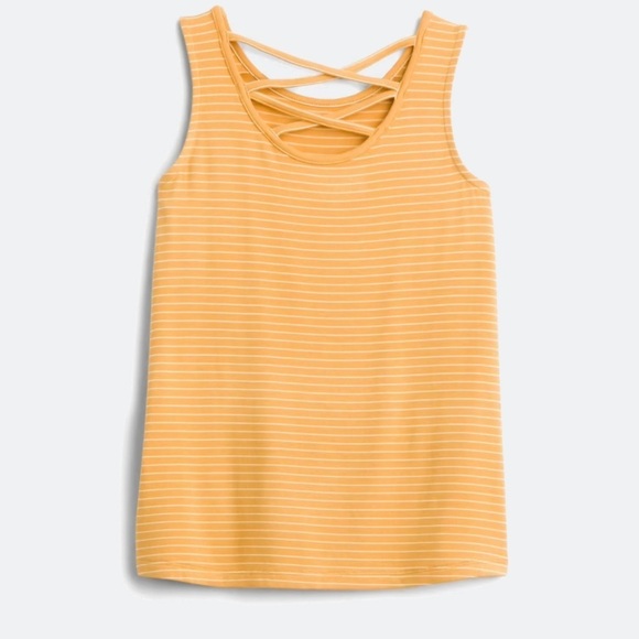Striped Yellow Tank Top for Kids - Picture 2 of 5
